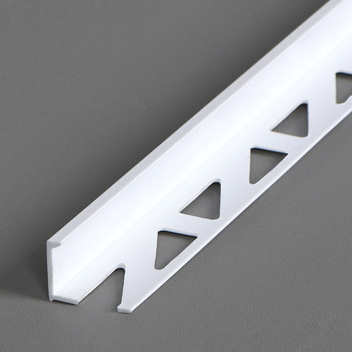 타일마감재 PVC백색 L형 12mm(길이2.4M)